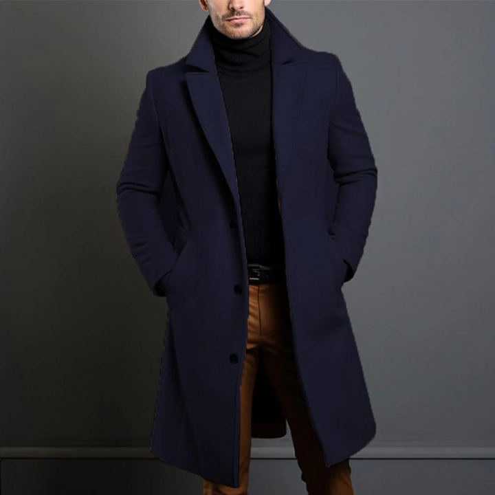 Manteau long homme en laine – élégance intemporelle pour l'hiver