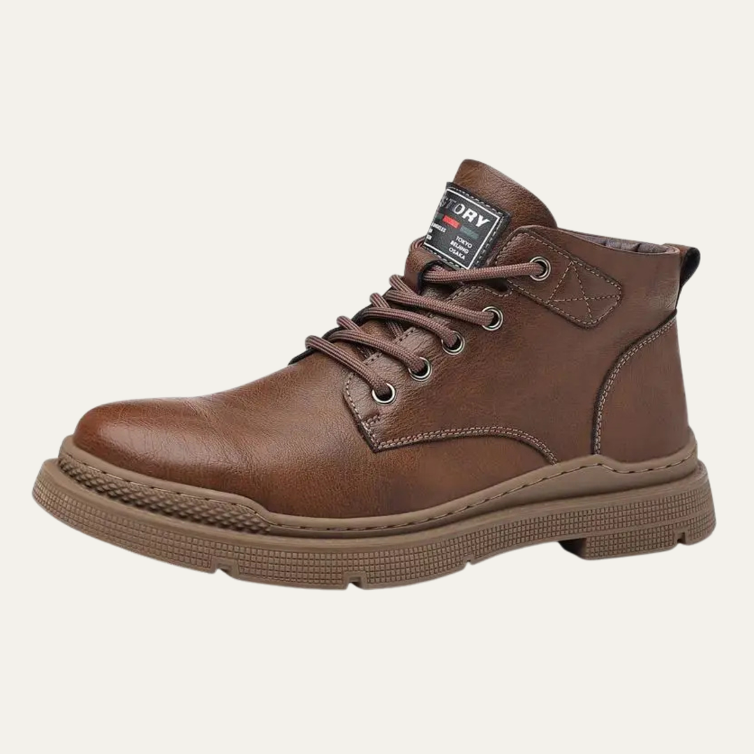 Bottes de neige Silverfield en cuir à lacets pour homme