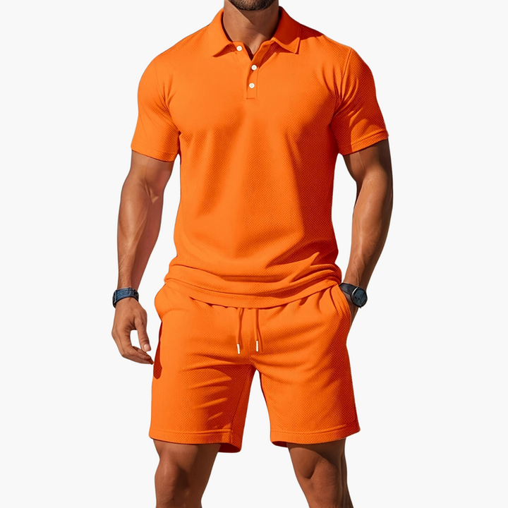 Ensemble polo et short homme – tenue d'été coordonnée