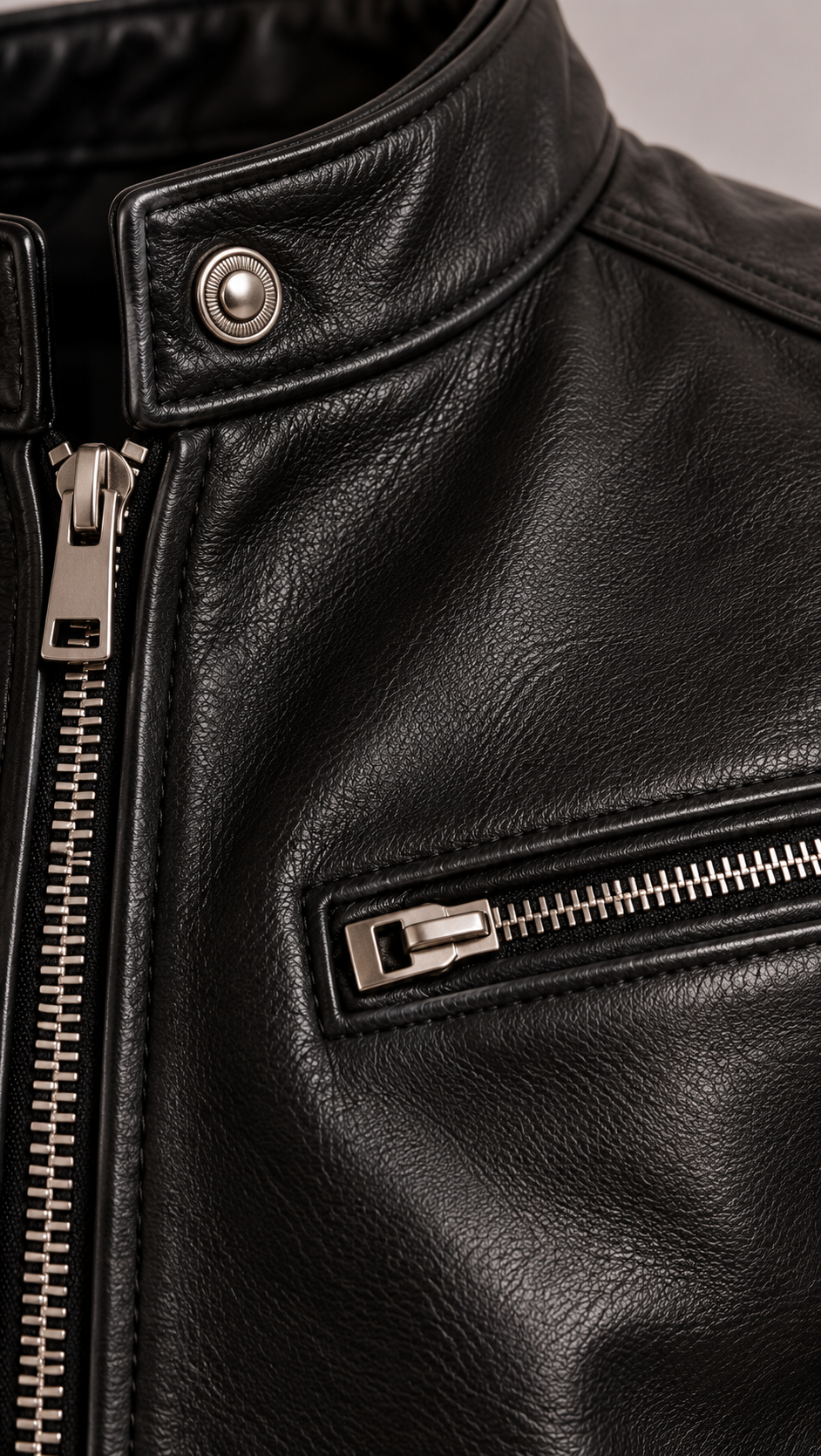Veste en cuir homme style vintage, patine authentique