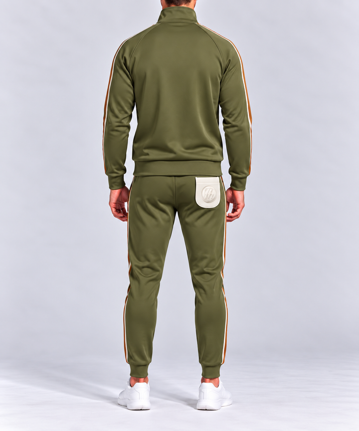 Survêtement homme à rayures contrastées, tissu respirant