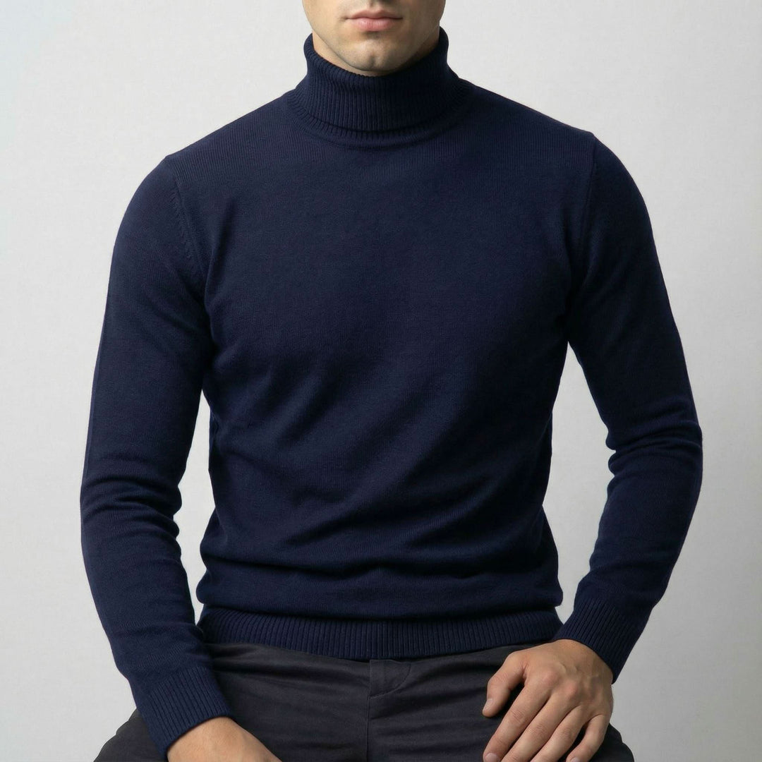 Pull homme Northpeak col roulé en mérinos – chaleur sans volume