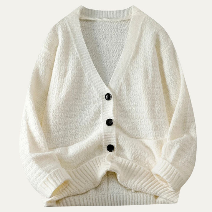 Cardigan Elston en maille à col V boutonné pour homme