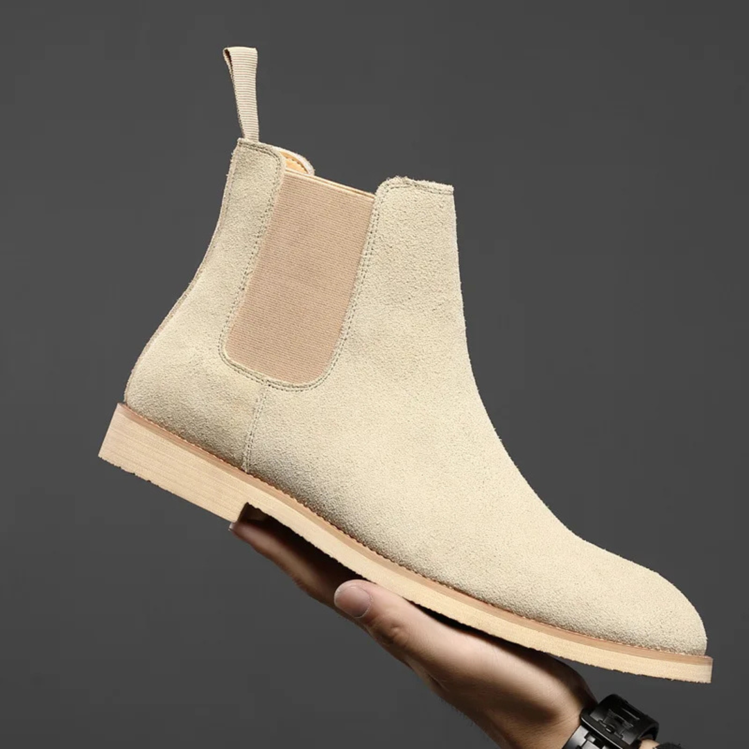 Bottines Chelsea Testaccio en daim pour homme – smart casual
