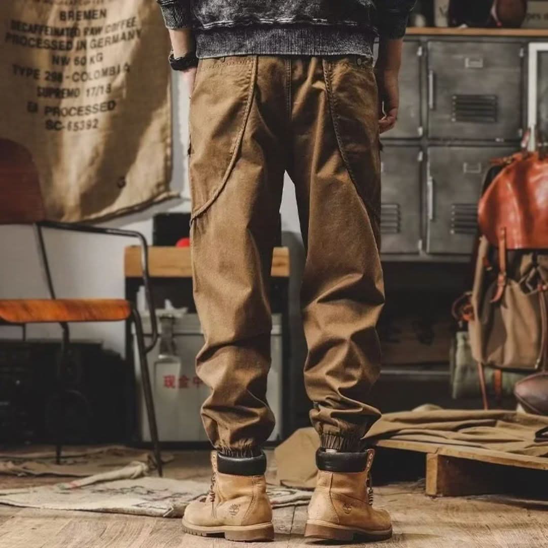 Pantalon cargo Aaron homme en coton léger – jambe fuselée