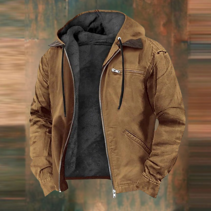 Veste d'hiver courte homme doublée polaire – chaleur douillette