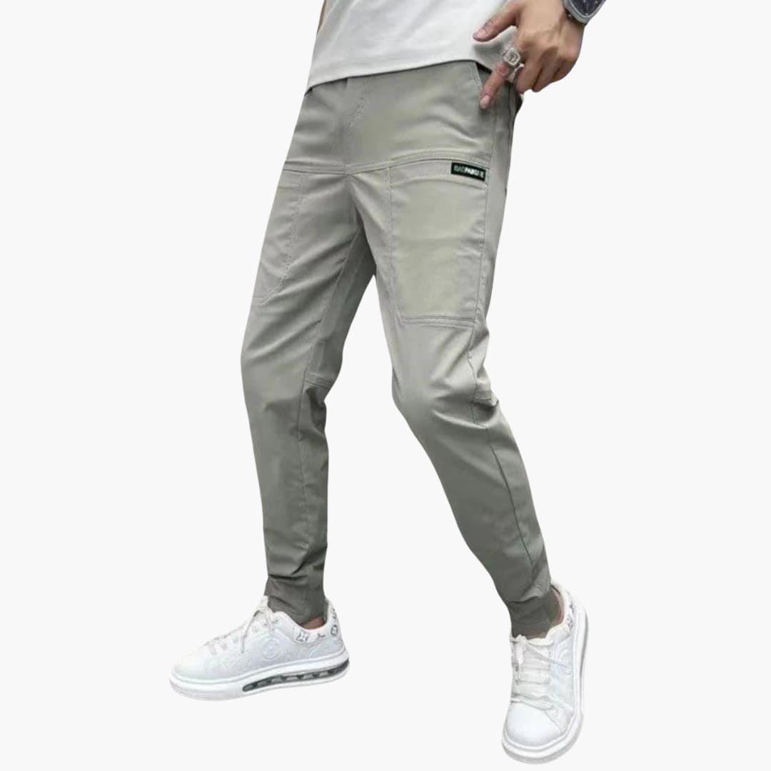 Pantalon cargo homme stretch – coupe ajustée et poches pratiques