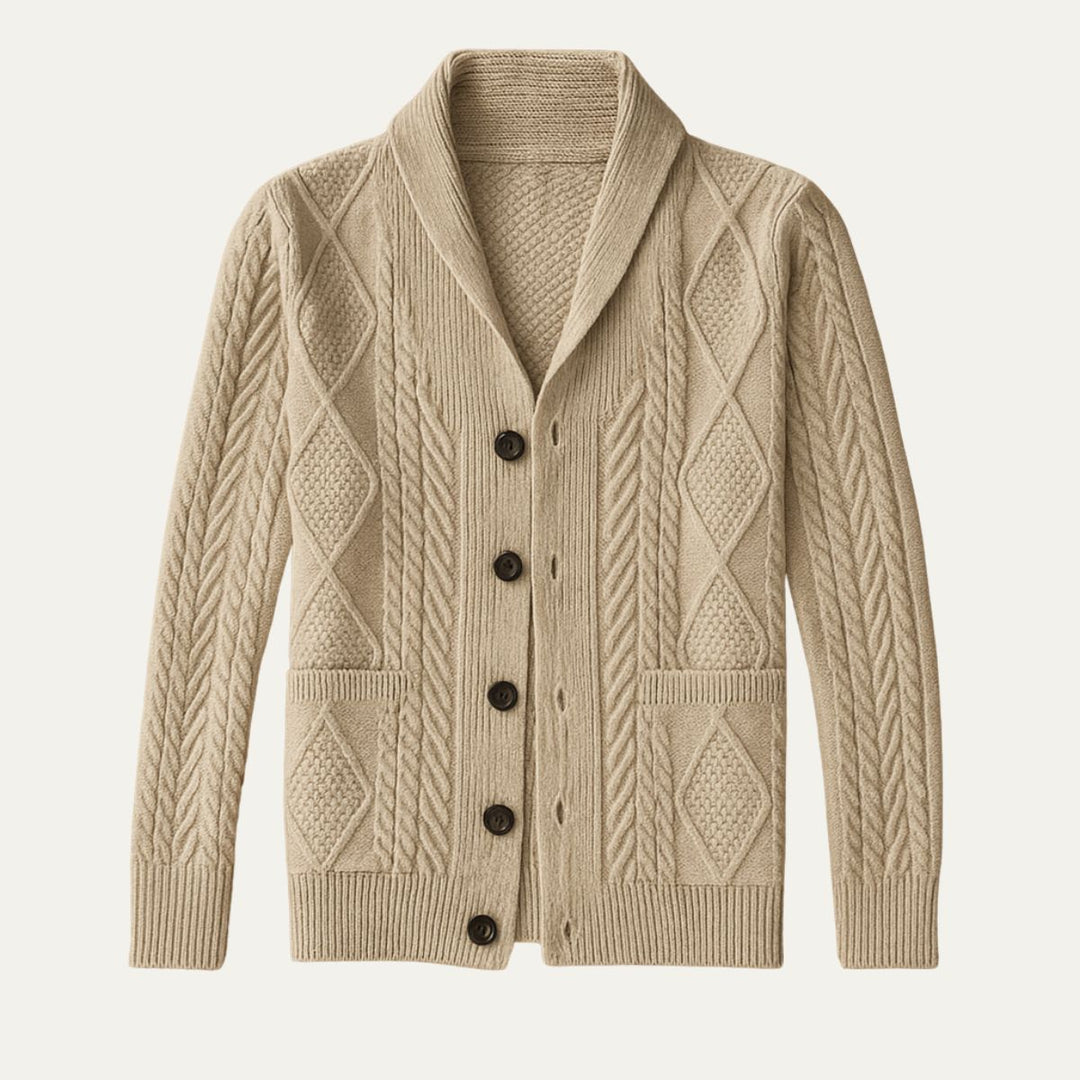Cardigan Manchester boutonné pour homme – douceur et élégance