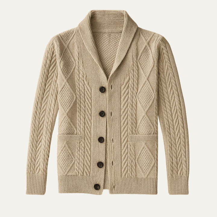 Cardigan Manchester boutonné pour homme – douceur et élégance