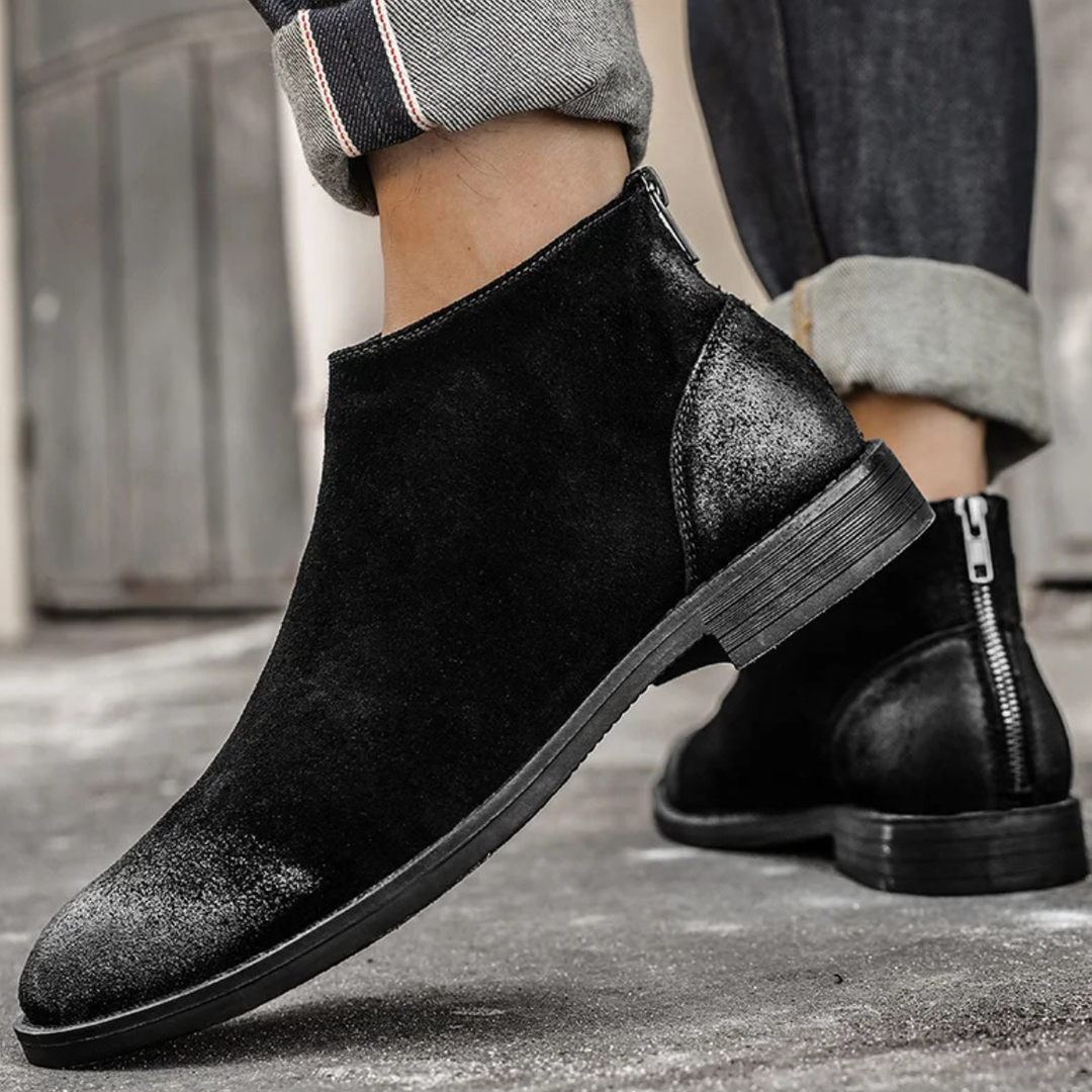 Bottines zippées Vicenza en daim véritable pour homme