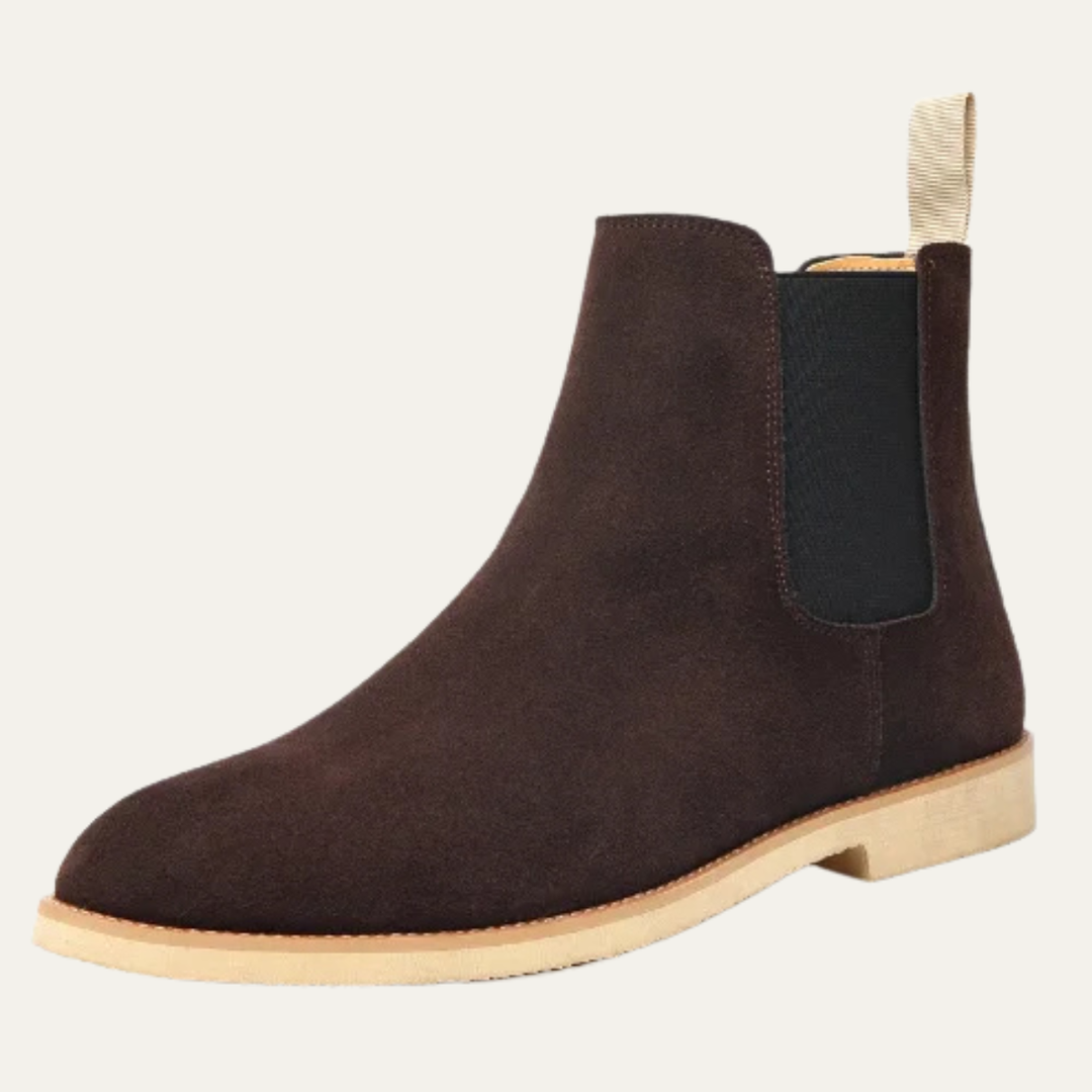 Bottines Chelsea Testaccio en daim pour homme – smart casual