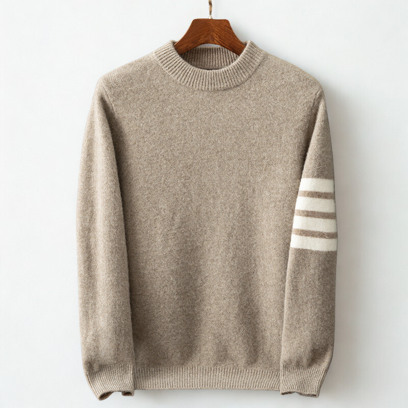 Pull homme Lunero en cachemire mélangé – rayures sportives