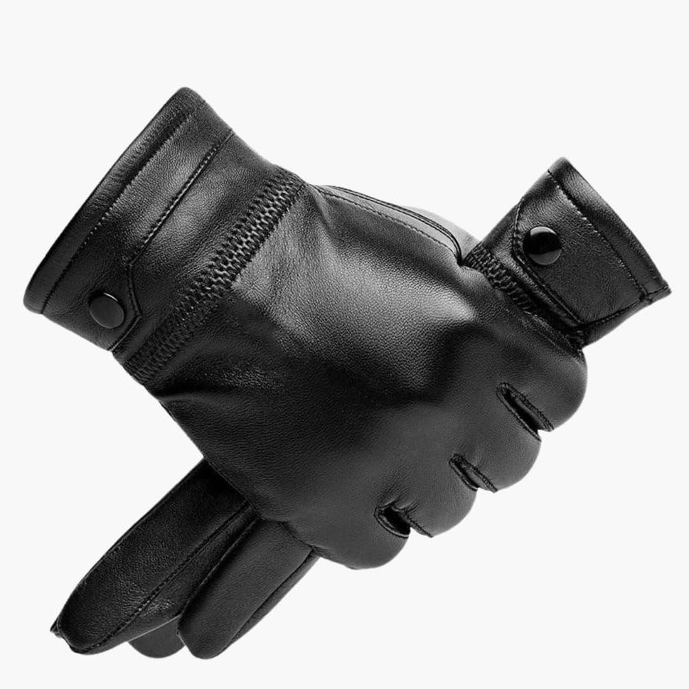 Gants d'hiver homme en cuir – doublure douce et chaude
