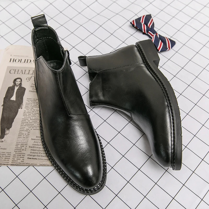 Chaussures montantes Etna Rosso en cuir véritable pour homme