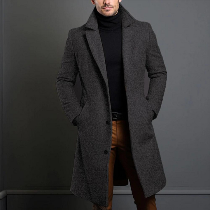 Manteau long homme en laine – élégance intemporelle pour l'hiver