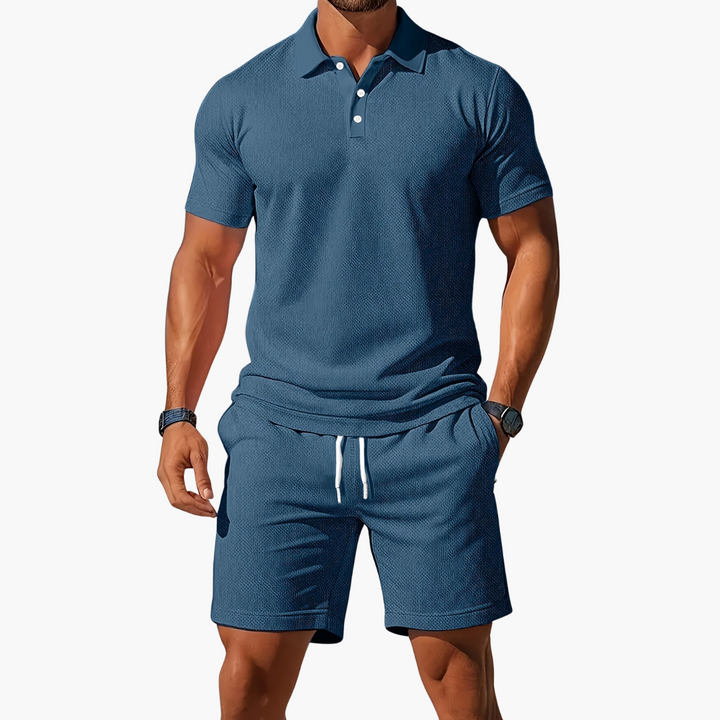 Ensemble polo et short homme – tenue d'été coordonnée