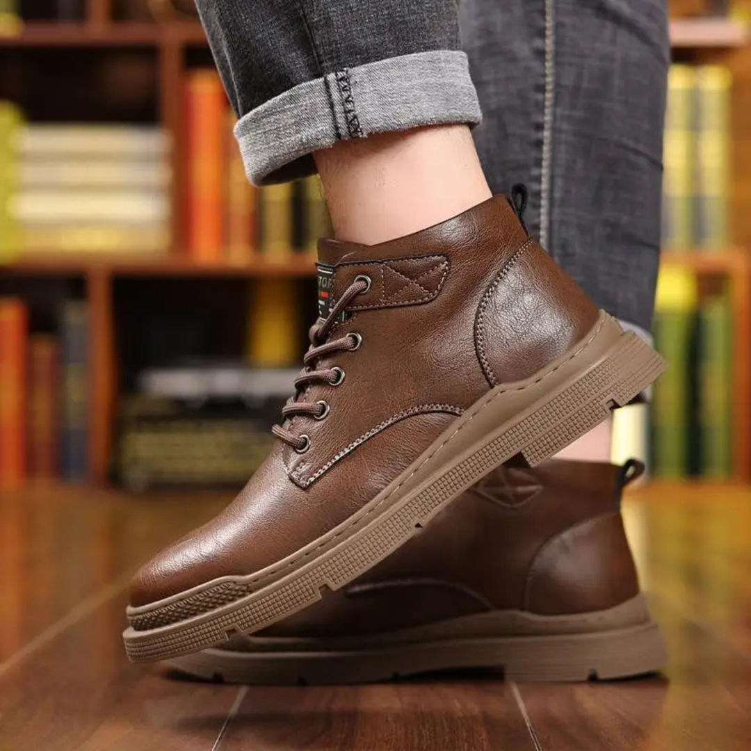 Bottes de neige Silverfield en cuir à lacets pour homme