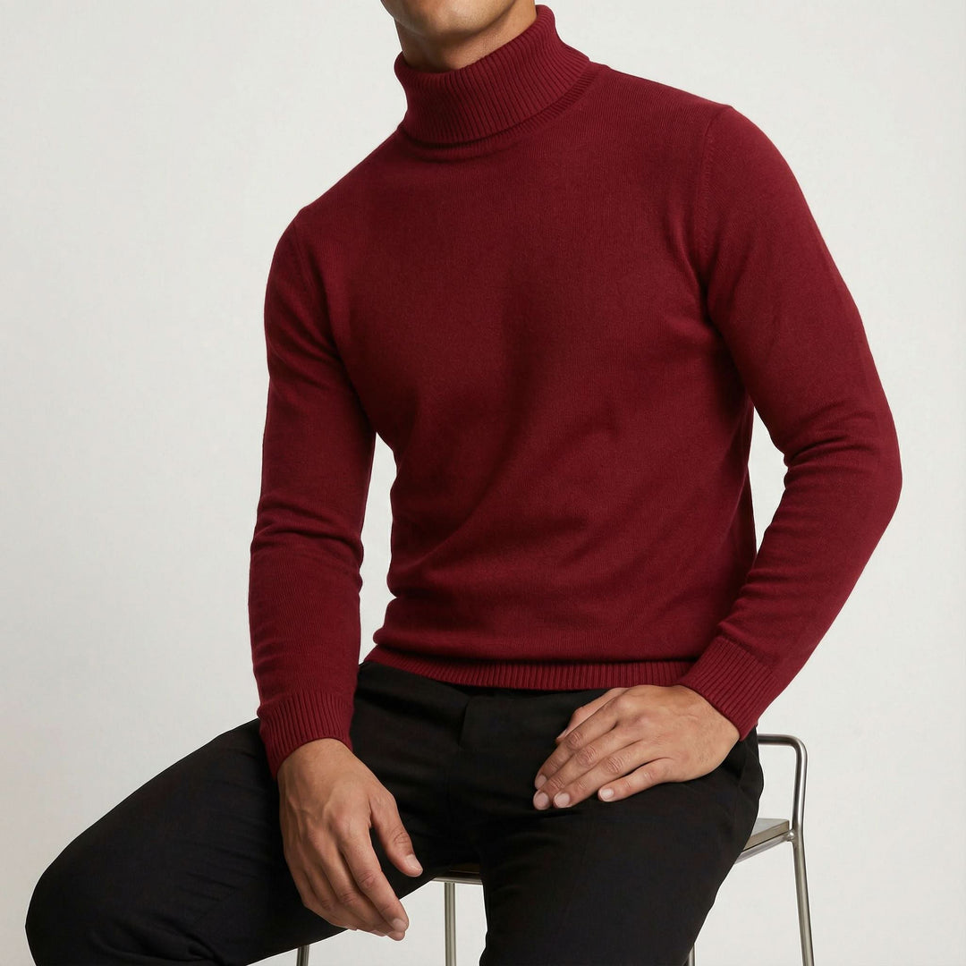 Pull homme Northpeak col roulé en mérinos – chaleur sans volume