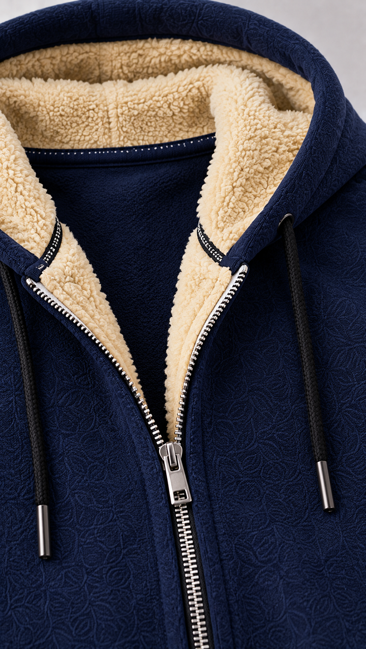 Cardigan homme en laine à capuche, douceur et chaleur