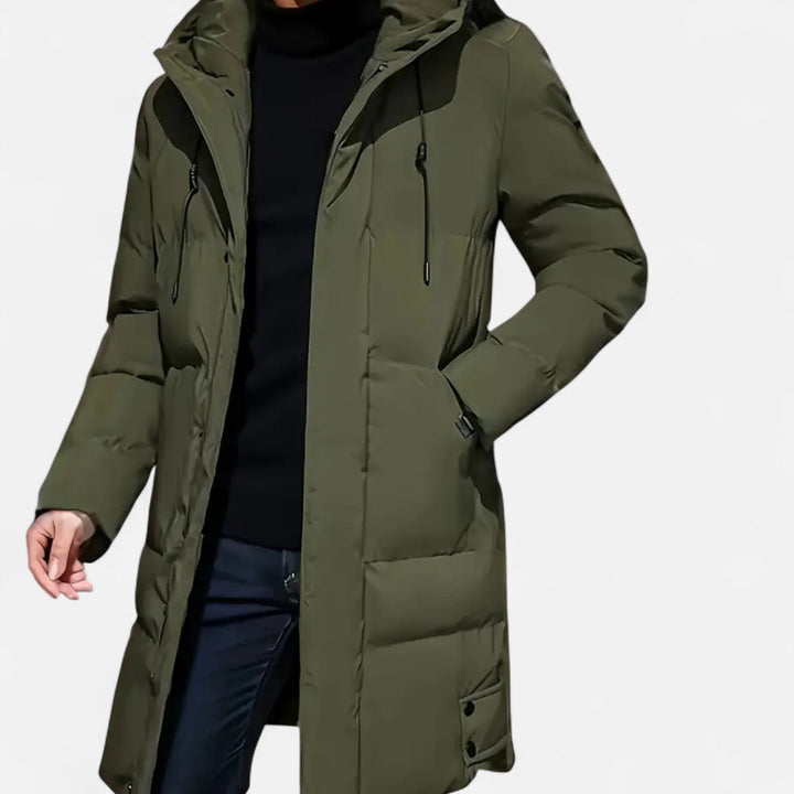 Veste d'hiver homme à capuche – chaleur légère et structurée