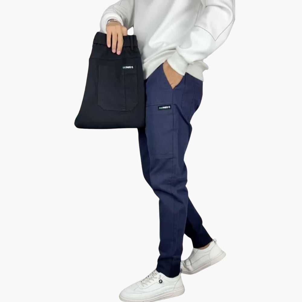 Pantalon cargo homme stretch – coupe ajustée et poches pratiques