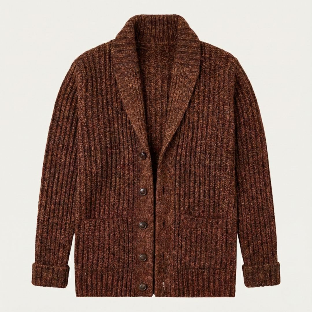 Cardigan Montpellier en grosse maille à col châle pour homme