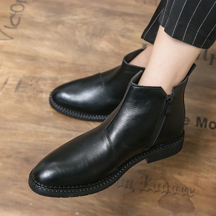 Chaussures montantes Etna Rosso en cuir véritable pour homme