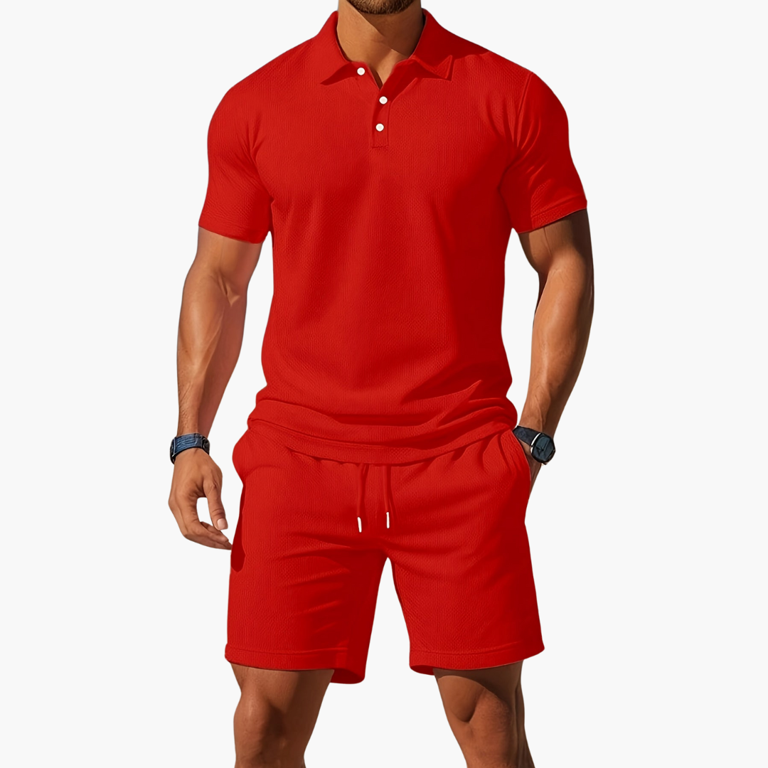 Ensemble polo et short homme – tenue d'été coordonnée