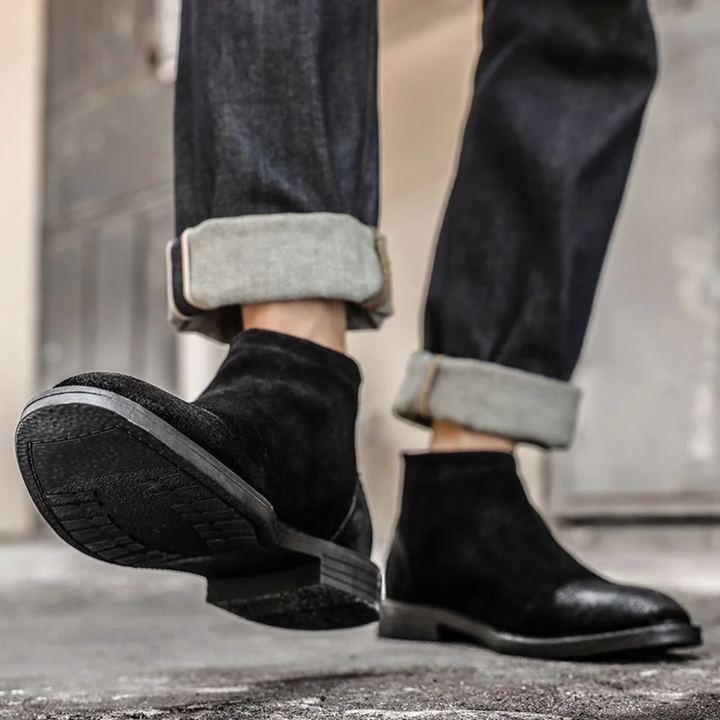 Bottines zippées Vicenza en daim véritable pour homme