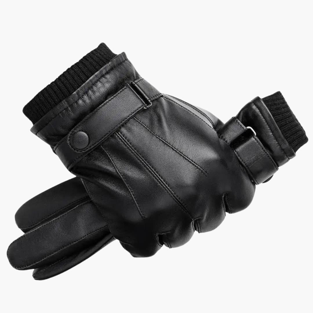 Gants d'hiver homme en cuir – doublure douce et chaude