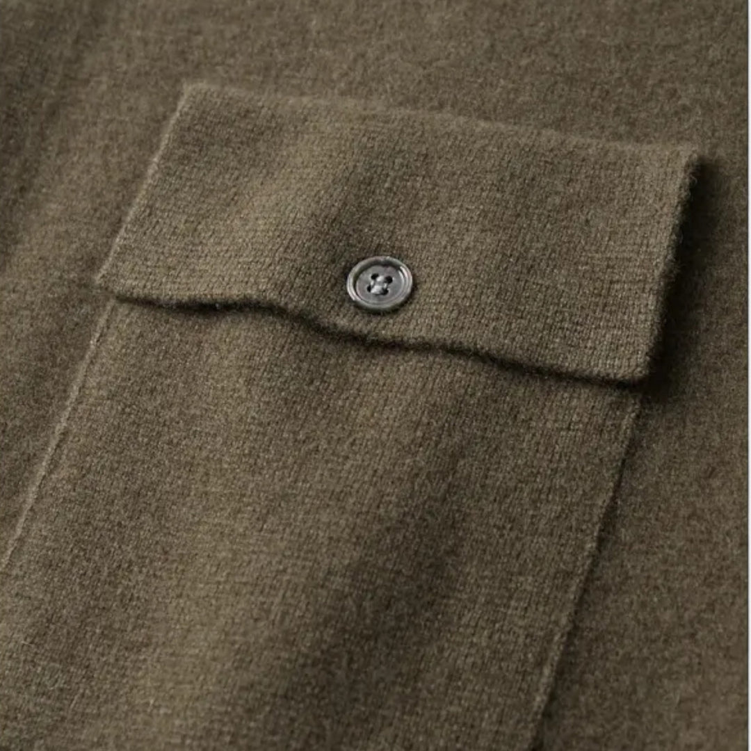 Cardigan homme en cachemire coupe ajustée – boutons classiques