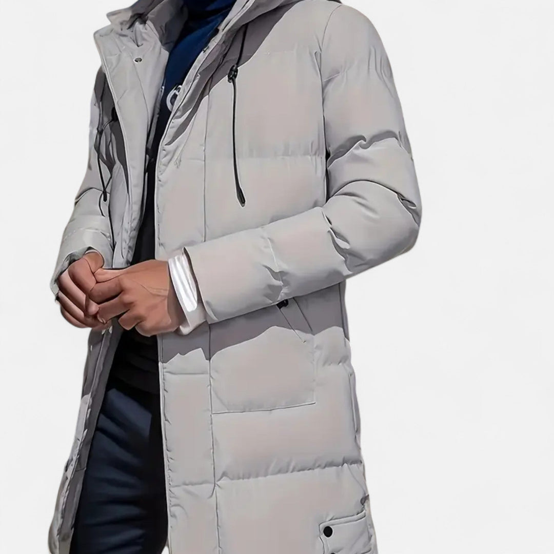 Veste d'hiver homme à capuche – chaleur légère et structurée