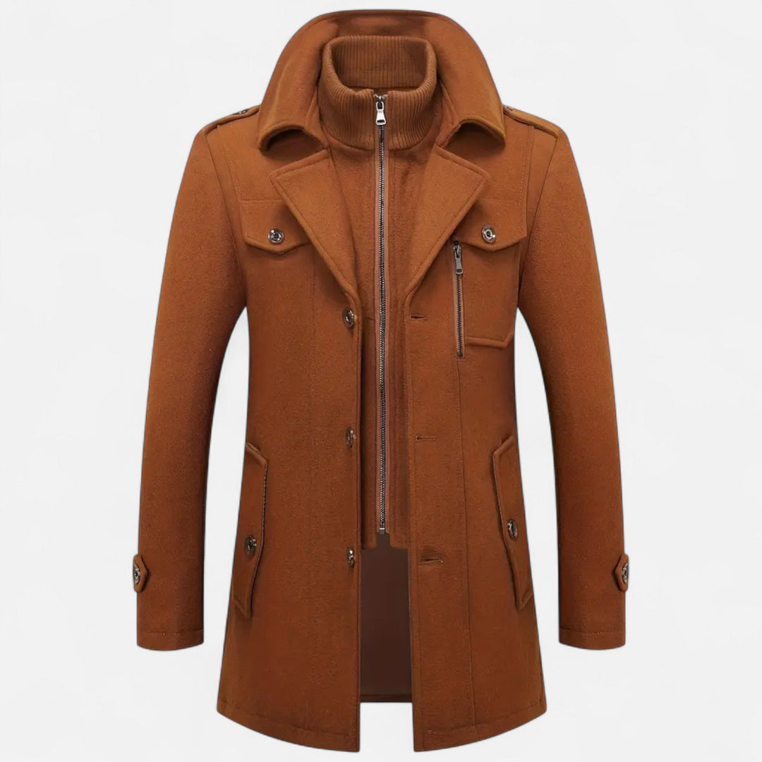 Manteau homme en tweed coupe slim – tailoring classique