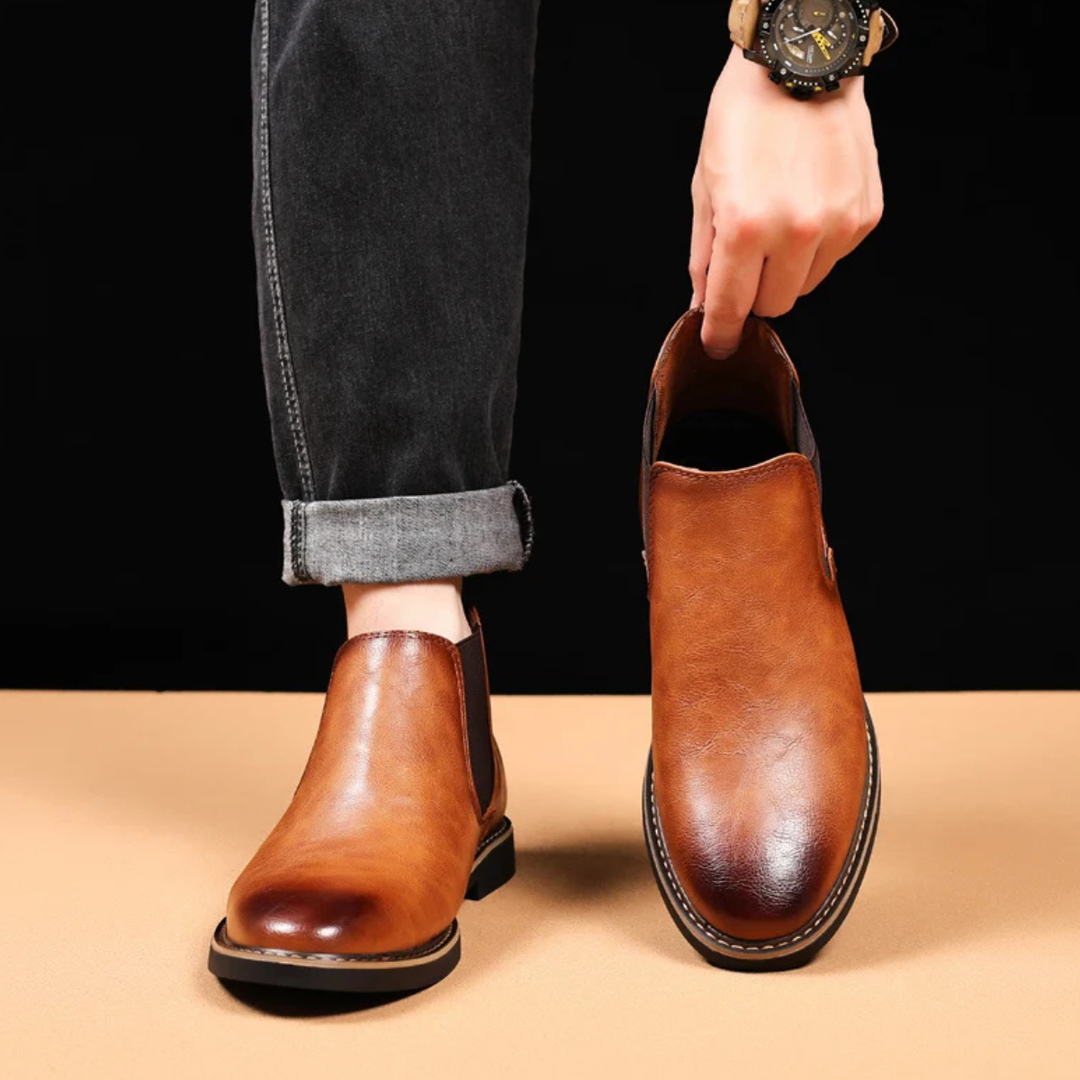 Bottines Chelsea Bradford en cuir PU pour homme