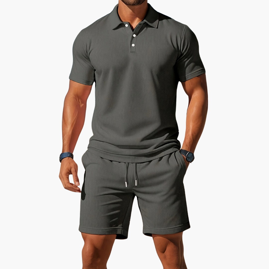 Ensemble polo et short homme – tenue d'été coordonnée