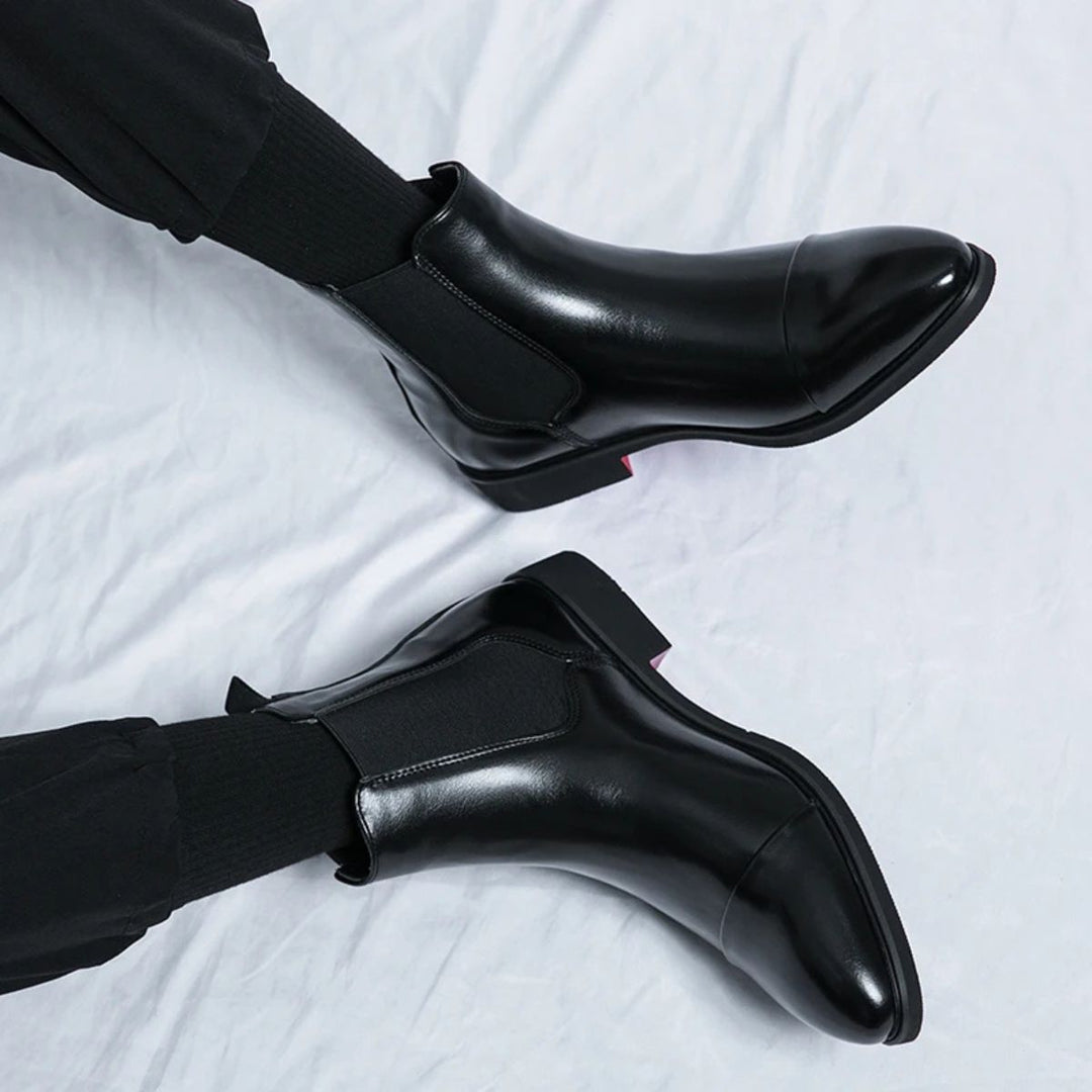 Bottines Chelsea Savile Row en cuir homme – semelle rouge