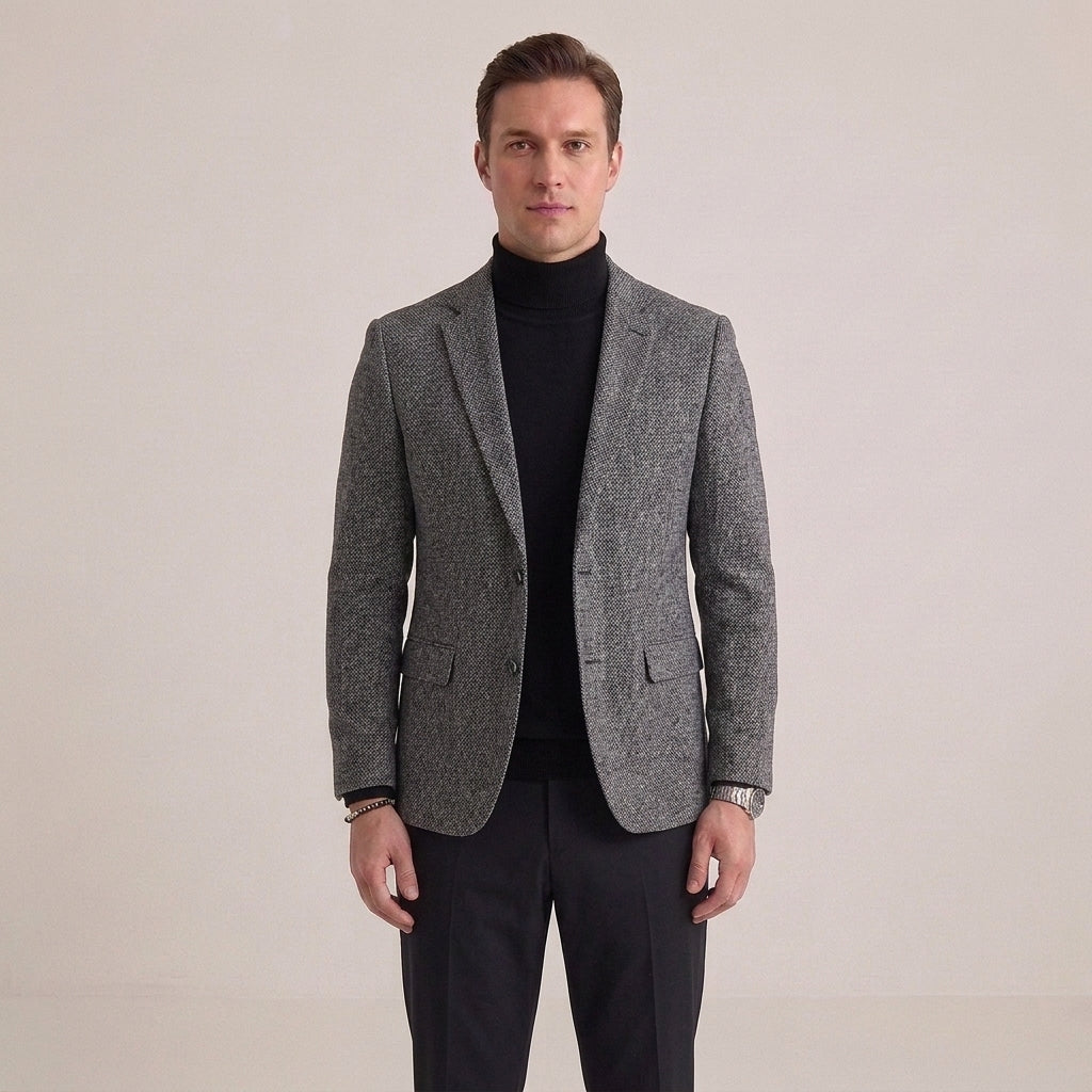 Blazer homme coupe slim – veste droite à revers cranté