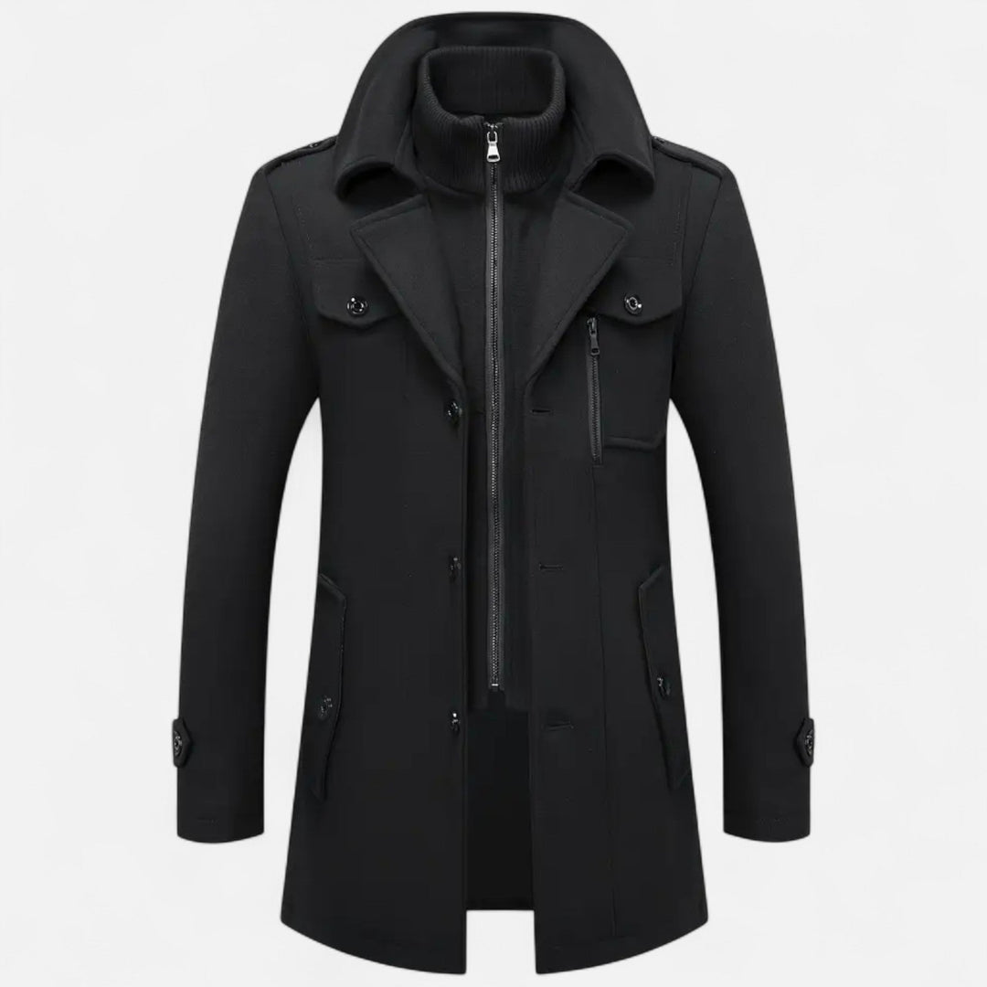 Manteau homme en tweed coupe slim – tailoring classique