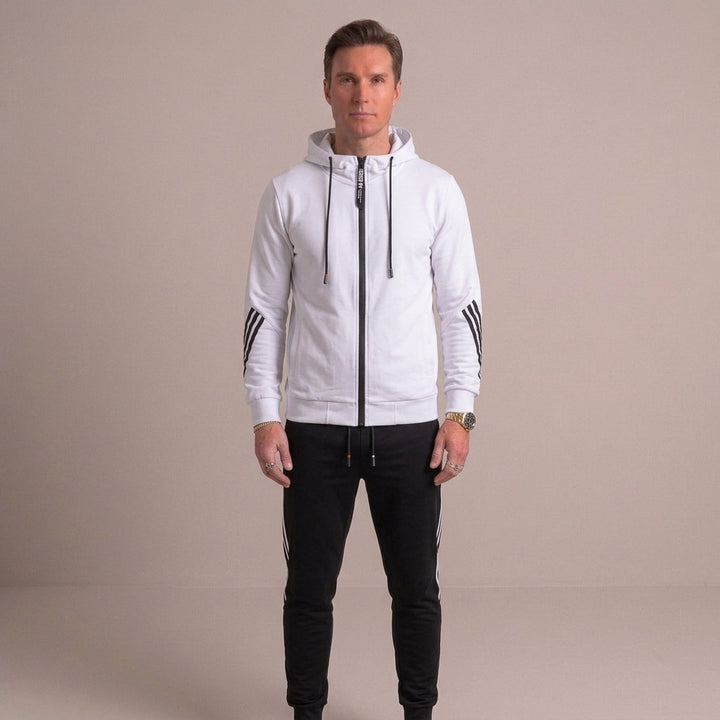 Survêtement homme zippé en coton mélangé – deux pièces assorties
