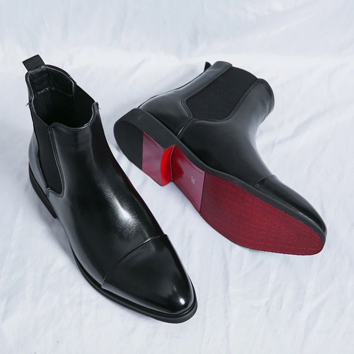 Bottines Chelsea Savile Row en cuir homme – semelle rouge