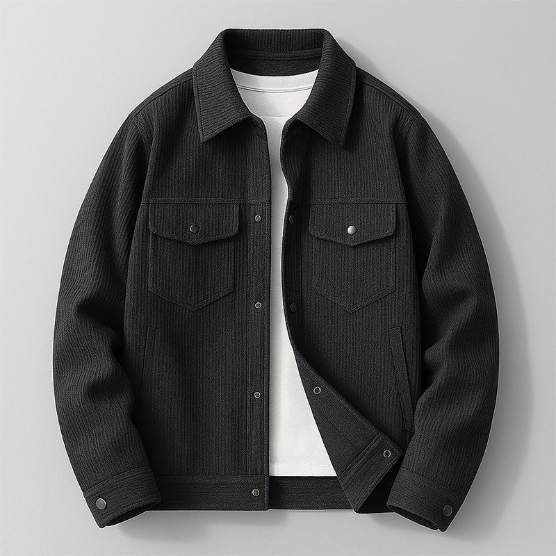 Veste chemise homme en tissu côtelé – chaleur légère au quotidien