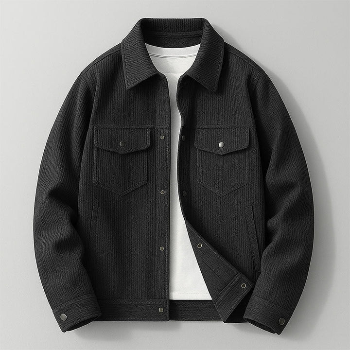 Veste chemise homme en tissu côtelé – chaleur légère au quotidien