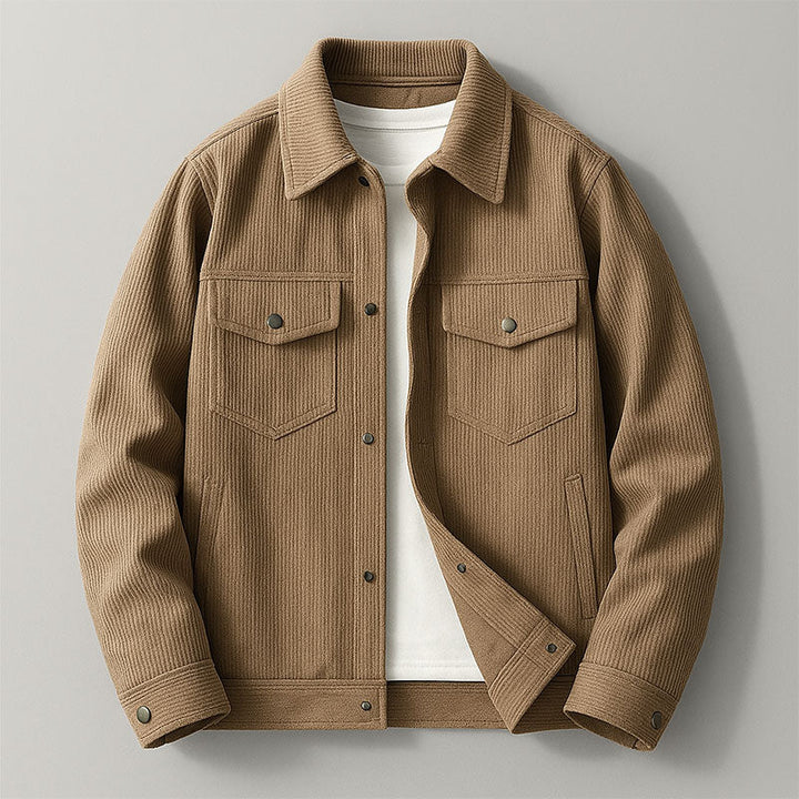 Veste chemise homme en tissu côtelé – chaleur légère au quotidien