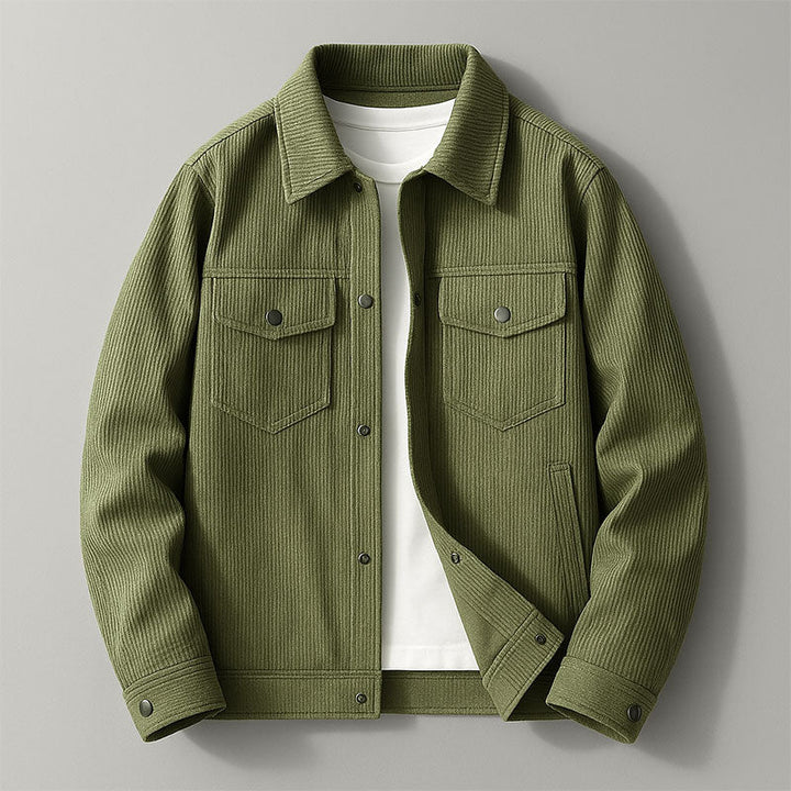 Veste chemise homme en tissu côtelé – chaleur légère au quotidien
