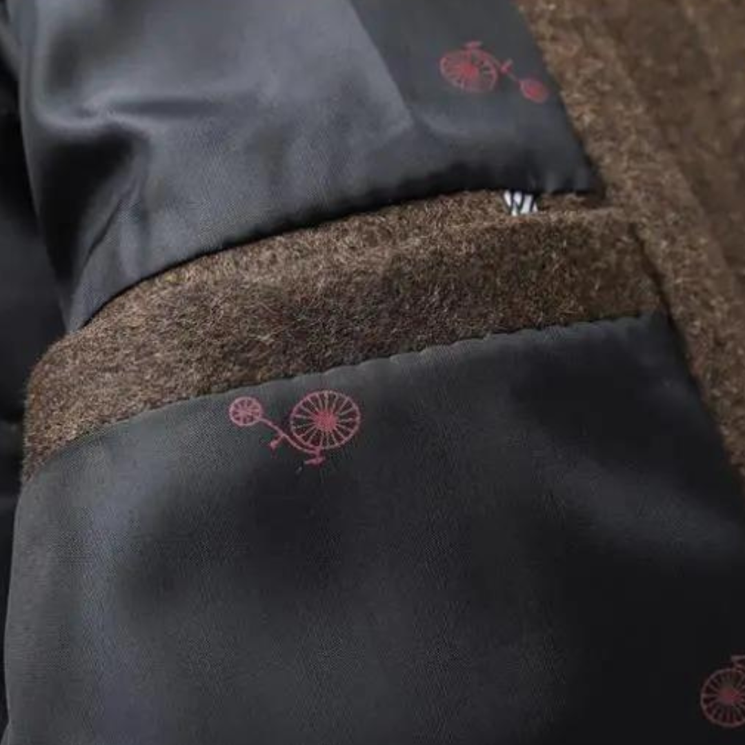 Manteau homme en laine à col montant – doublure matelassée