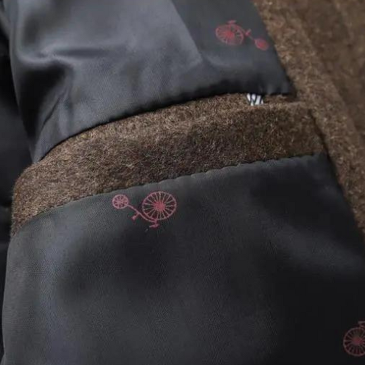 Manteau homme en laine à col montant – doublure matelassée