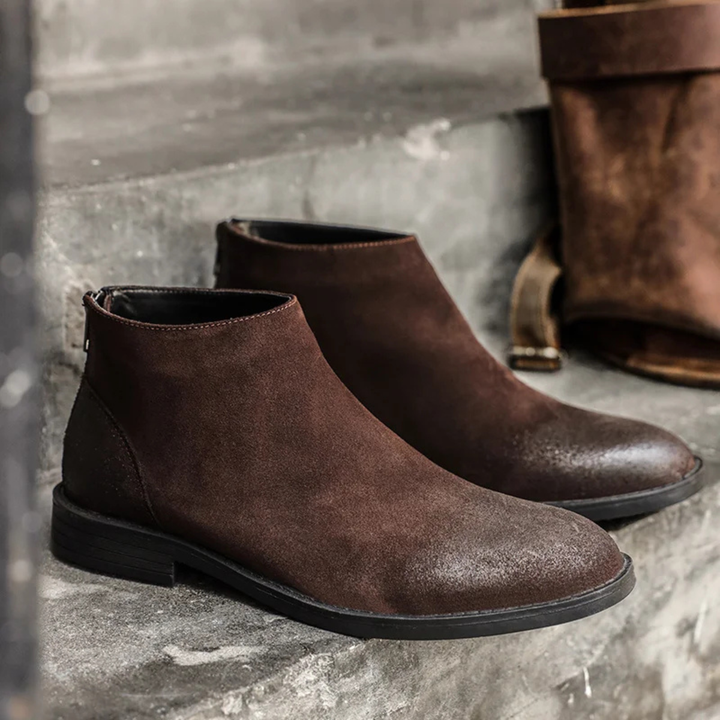 Bottines zippées Vicenza en daim véritable pour homme