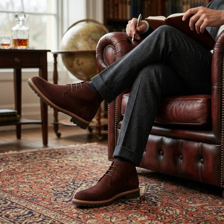 Bottines chukka Argenta en daim pour homme – élégance sobre