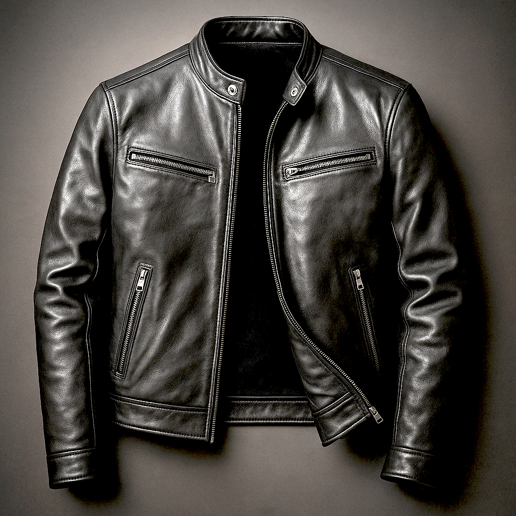 Veste en cuir homme style vintage – patine authentique