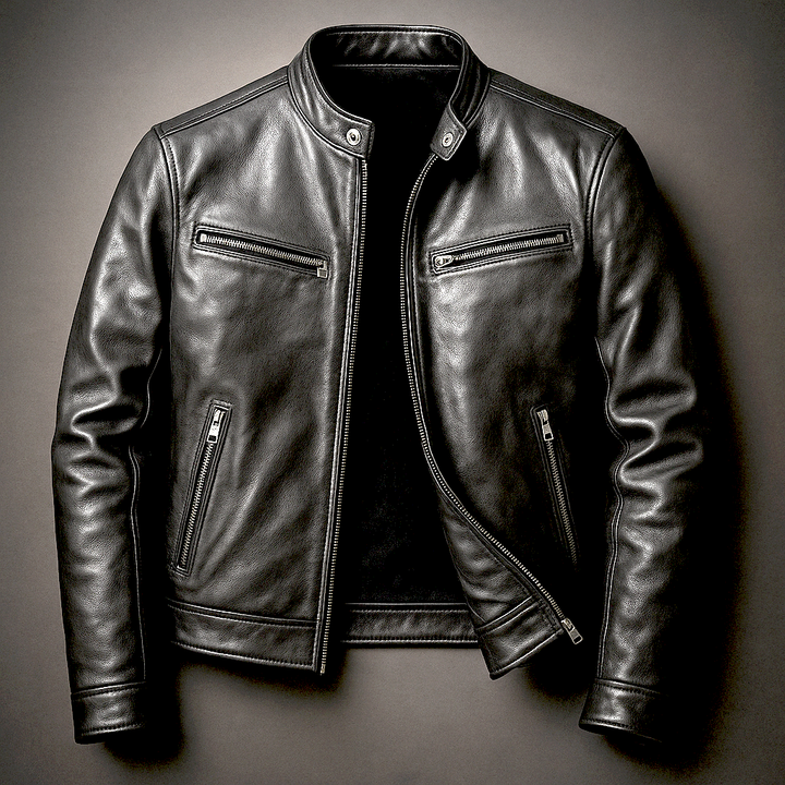 Veste en cuir homme style vintage – patine authentique